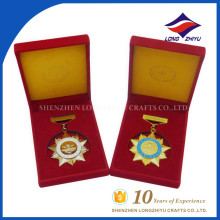 China supplier customized military honor medals with boxes